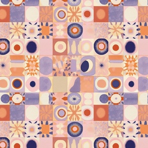 art nouveau geometric squares flowers and circles inspired by hilma af klint