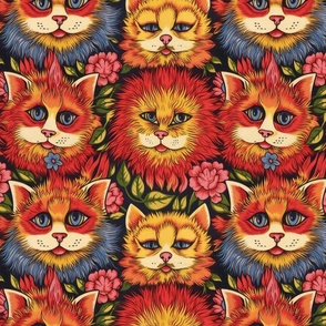 Love and cats inspired by Louis Wain