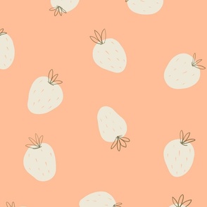 Pantone white strawberries in peach fuzz L