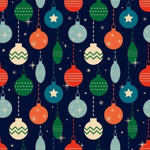 Christmas Fabric - Retro Christmas - Christmas Ornaments