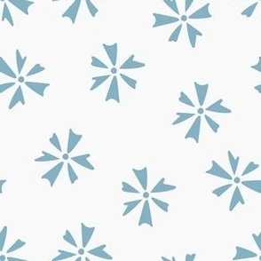 blue flowers on white