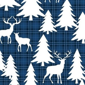 Forest Plaid Blue Small