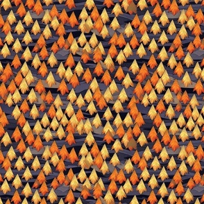 gold and orange halloween candy corn inspired by hokusai