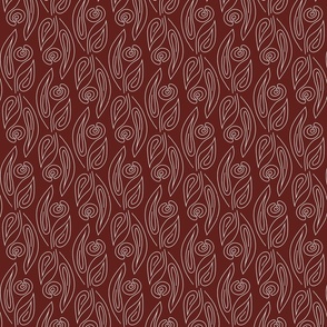 Red earth tones design 6 inch