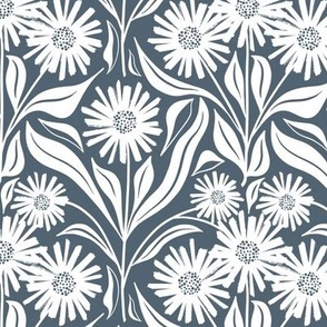 chalky daisies solid leaves medium scale