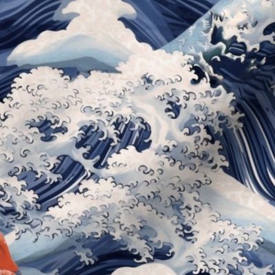 hokusai inspired japanese goddess of the waves