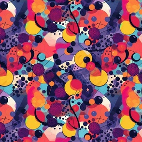 blackberry abstract geometric fruit salad inspired by kandinsky
