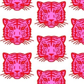 Sketchy tigers on white