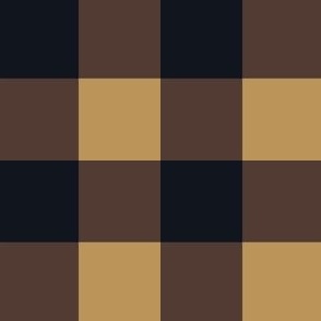 Buffalo Check black and beige for linen cotton canvas 2092-71