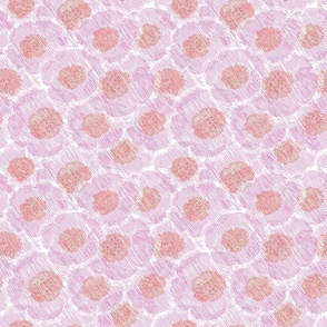 flower scribble pattern pink and coral 2