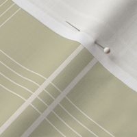 medium scale // classic plaid stripe - creamy white_ thistle green 02 - simple minimalist tartan checker