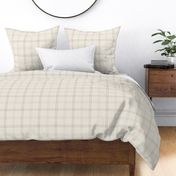 medium scale // classic plaid stripe - creamy white_ silver rust blush - simple minimalist tartan checker