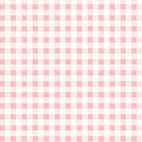 Gingham check in soft pink S
