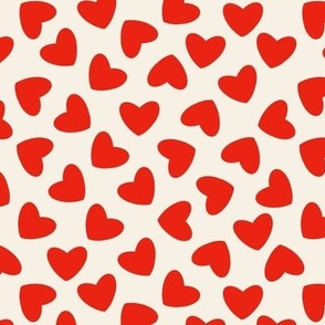 Medium Bold red hearts valentines 7x7 