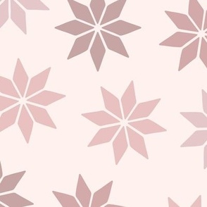 Stylized Winter Poinsettia in Neutral Creams (Large)