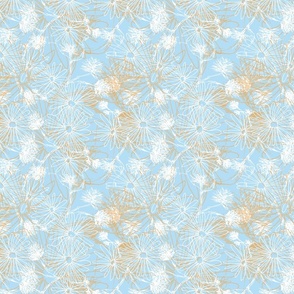 Blue Blossoms - Medium