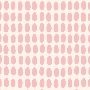 Freehand Dots Grid in Pastel Rose Pink