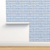 Freehand Dots Grid in Coastal Blue