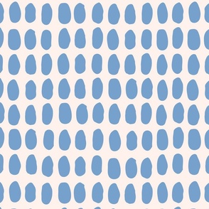 Freehand Dots Grid in Coastal Blue