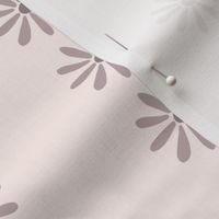 Sweet Daisy Vertical Floral Stripe in Bone and Cream