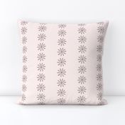 Sweet Daisy Vertical Floral Stripe in Bone and Cream