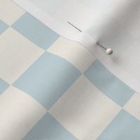 Cream and Blue Checkered 