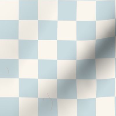 Cream and Blue Checkered 