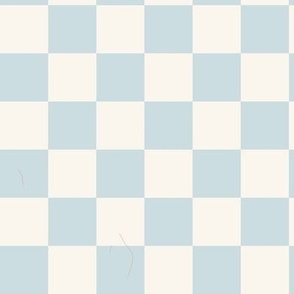Cream and Blue Checkered 