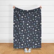 Outer Space Dreams Wallpaper in Ink Dark Gray