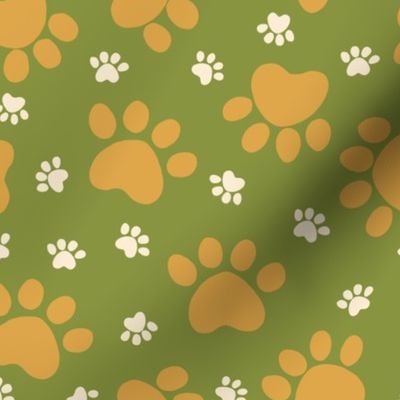 Paw Prints - Green