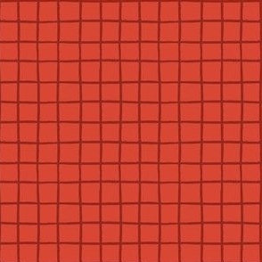 Vivid Red Hand-drawn Grid Blender