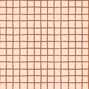 Sienna Cream Hand-drawn Square Grid Blender