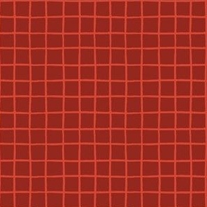 Crimson Red Hand Drawn Grid Blender