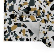 Knights inspired terrazzo paing splatter