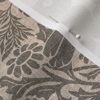 Modern damask/Year of the Rabbit /Grey/inverted colors/textured