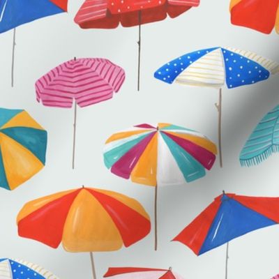 Beach Umbrellas Pale Blue