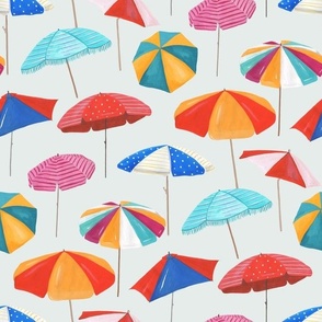 Beach Umbrellas Pale Blue