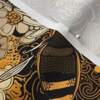 gustav klimt inspired art nouveau bees