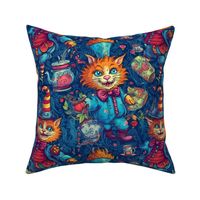 mad hatter anthro cat inspired by louis wain