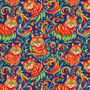 louis wain inspired candy cane cats