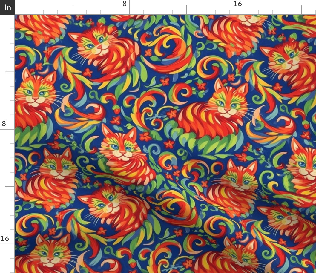 louis wain inspired candy cane cats