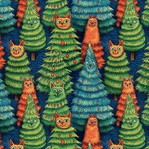 louis wain inspired christmas cat tree