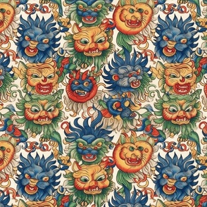 dragon faced cats inspired by louis wain