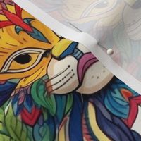 anthro cat mardi gras masks inspired by louis wain