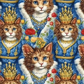 royal anthro cat inspired by louis wain