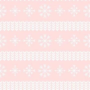 Snowfalke sweater pattern - Baby Pink