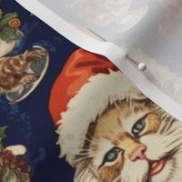 louis wain inspired anthro cat santa claus