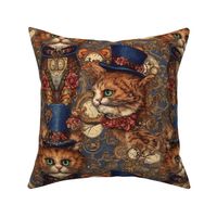 louis wain steampunk cats in a top hat