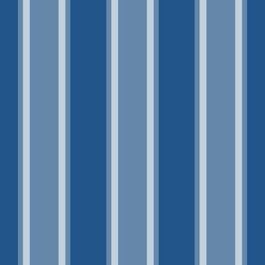 Cobalto Blue Monochromatic Vertical Stripes Cobalt Medium Scale