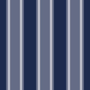 Indaco Blue Monochromatic Vertical Stripes Indigo Medium Scale